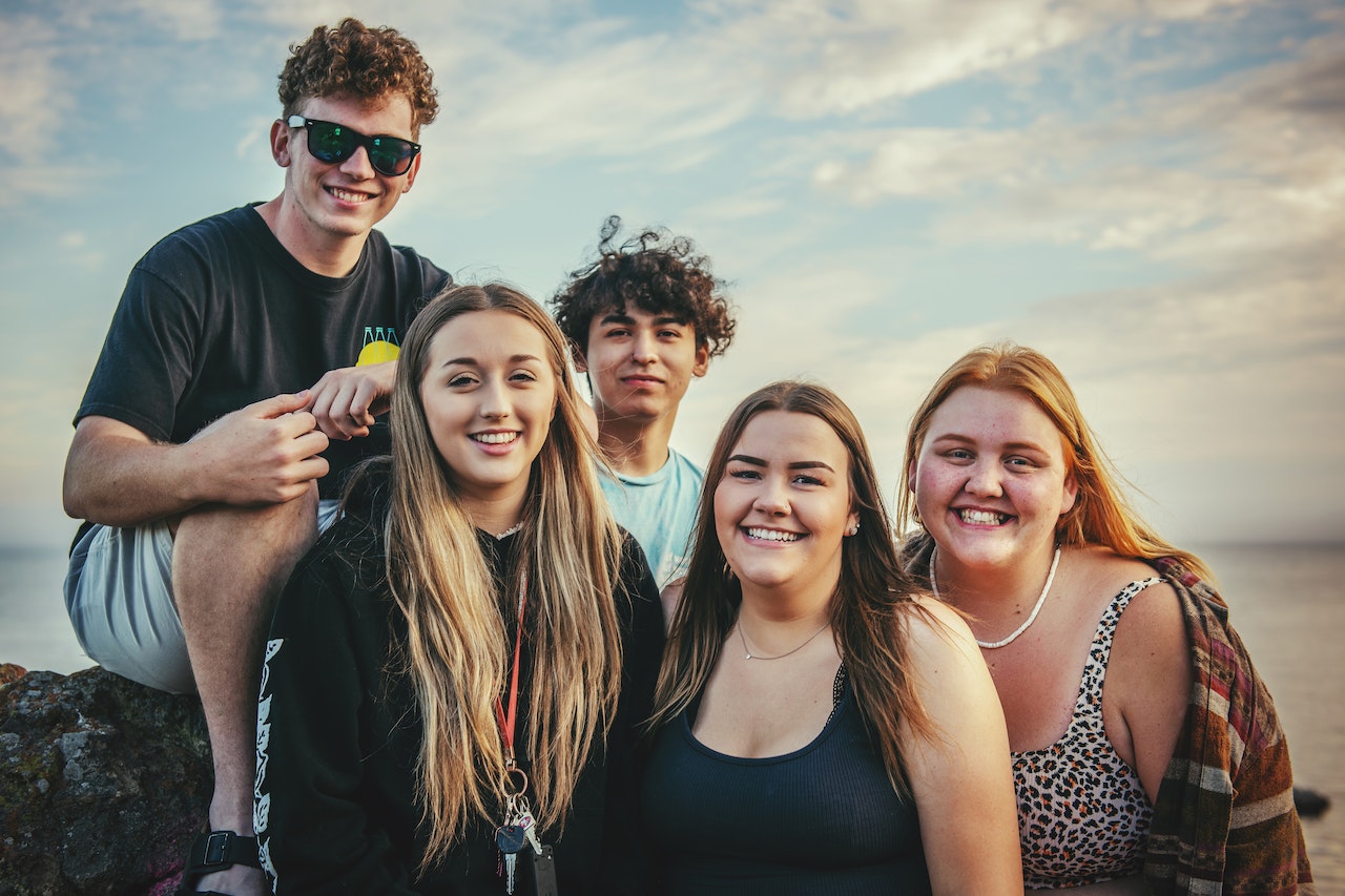 group of young people learning about fentanyl crisis smiling